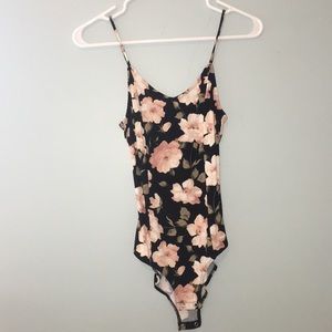 Flower printed bodysuit